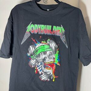 Bodybuilding Graphic Black T-Shirt